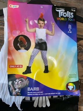 Disguise Deluxe Trolls World Tour Barb Costume - size M 7-8
